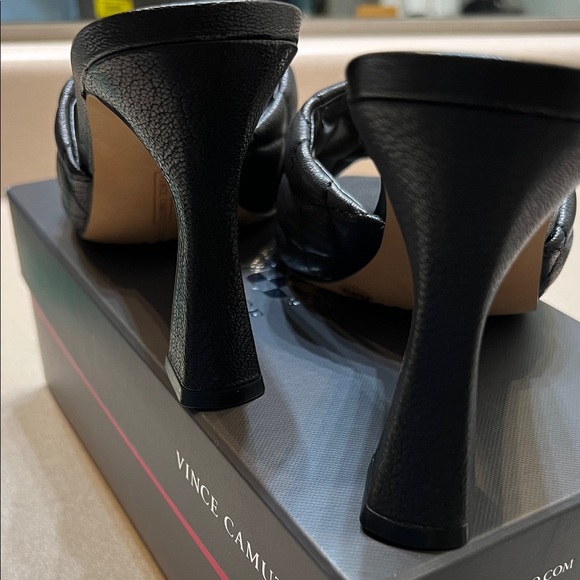 Vince Camuto Black Quilted Mules - Picture 4 of 4